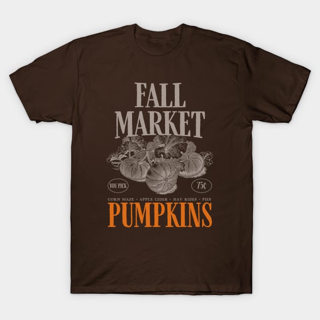 Fall Market Pumpkins Halloween T-Shirt by uncommontee